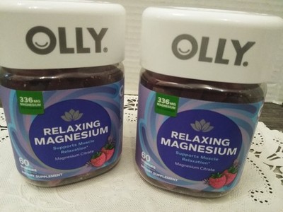 Olly Relaxing Magnesium Supports Muscle Relaxation  60 Gummies EA (2PK BUNDLE)