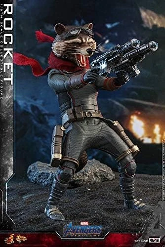 Movie Masterpiece Avengers Endgame 1/6 Action Figure Rocket Hot Toys Marvel - Image 3 of 4