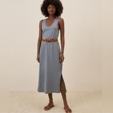 Pact Women's Smoke Blue Softspun Tank Midi Dress Women's Size XL NEW