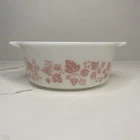 Vintage Pyrex Gooseberry Pink #472 1.5‑Pt Round Casserole Dish — No Lid, Used