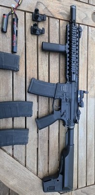 KWA Centurion Arms CM4 Airsoft Rifle, Great Gun In Excellent Condition Xtra Mags