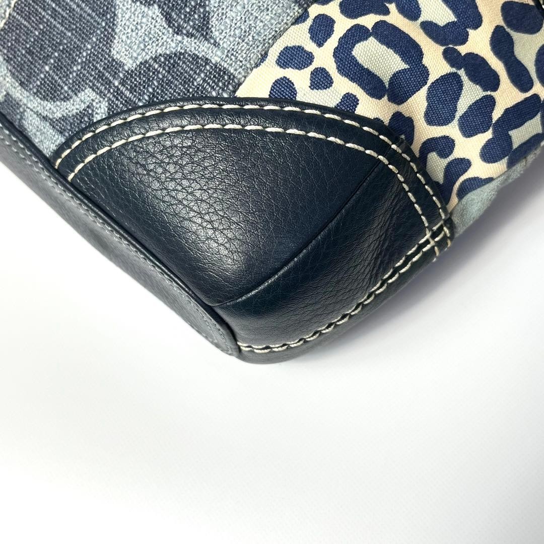 COACH Signature Multi-Color Patchwork Handbag Can… - image 11