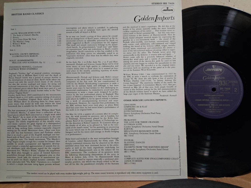 LOT Mercury SRI 75028 75030 75025 PICTURES BRITISH DORATI FENNELL 1976 3LP NM - Image 4 of 4