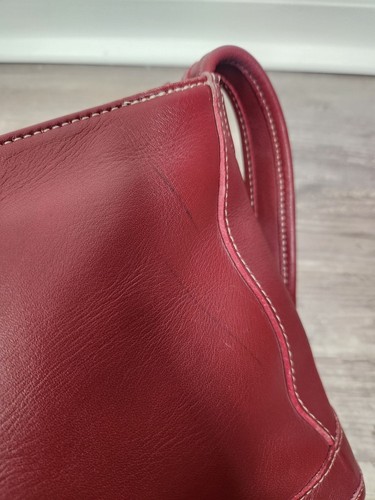 Vintage Coach 9309 One Schultertasche Handtasche Echtleder rot - Bild 5 von 7