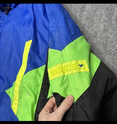 Vintage Obermeyer Herren Jacke Large Ski Schnee Colorblock Geometrisch Retro Abstrakt Y2k - Bild 3 von 6