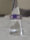 Bomb Party OG Ring “Look Again” RBP8624 Size 7 Purple Topaz CZ on Rhodium  — photo 1