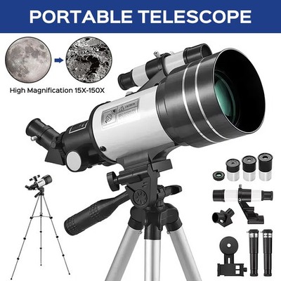 Teleskop Kinder Einsteiger 300/70mm Teleskop Astronomie mit Verstellbarem Stativ