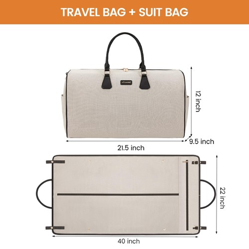 Garment Bags for Travel,3 in 1 Garment Duffle Bags for Travel with Shoe Pouch... - Picture 2 of 8