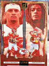 2024 PANINI DONRUSS PATRICK MAHOMES II & ISIAH PACHECO PRODUCTION LINE #11 KC