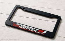 Grocery Getter Jdm Racing Drifting Kanji Japanese Black License Plate Frame Grocery Getter Jdm Racing Drifting Kanji Japanese Black License Plate Frame