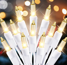 2-pk Wondershop 100 Count Christmas LED Mini String Light Warm White- White Wire