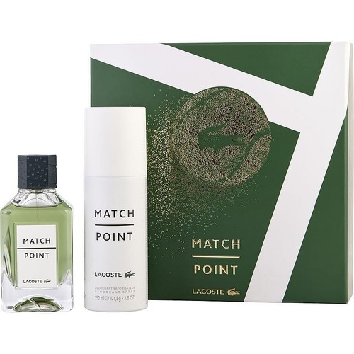LACOSTE MATCH POINT by Lacoste (MEN) - EDT SPRAY 3.4 OZ & DEODORANT SPRAY 5 OZ