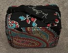 Vera Bradley Travel Size Zip Pill Case Fabric Paisley Multicolor Black — photo 3