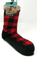 Cuddl Duds Men's Lounge Socks Plushfill Climate Smart Non-Slip Size 8-12 NWT