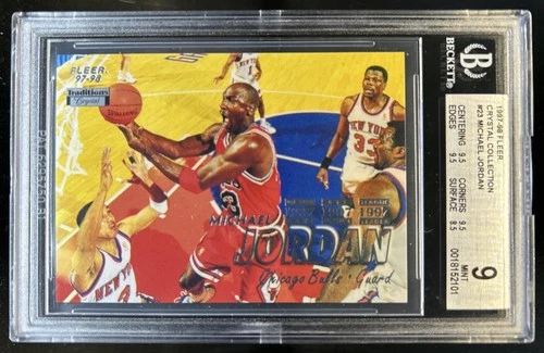 1997-98 Fleer Michael Jordan Traditions Crystal #23 Bulls BGS 9
