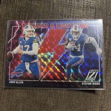 2023 Panini Zenith Thunder & Lightning Red #3 Josh Allen Stefon Diggs Bills