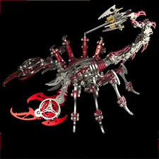 Red Cyber Scorpion Metal Model Kit 454PCS 3D DIY Mechanical Puzzle Toy