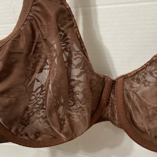 Cacique BH Damen 42C braun Spitze transparent Bügel Blumen bestickt - Bild 6 von 14