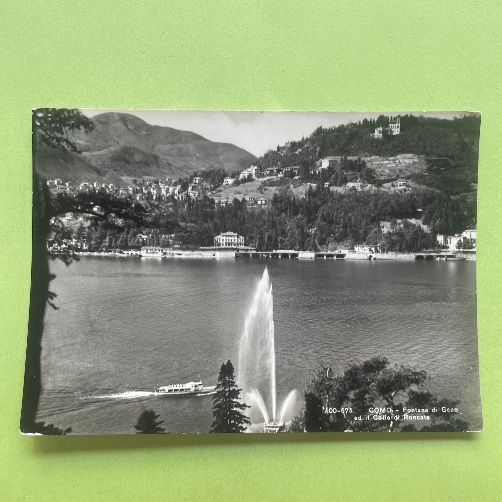 COMO FONTANA DI GENO E COLLE DI RONCATE CARTOLINA DA COLLEZIONE