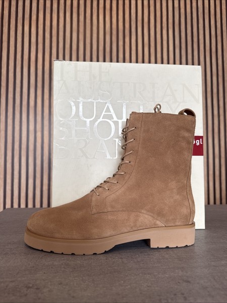 HöGl Challenger Stiefel Damen Stiefeletten Ankle Boots Schuhe Leder Gr.41 Toffee-image