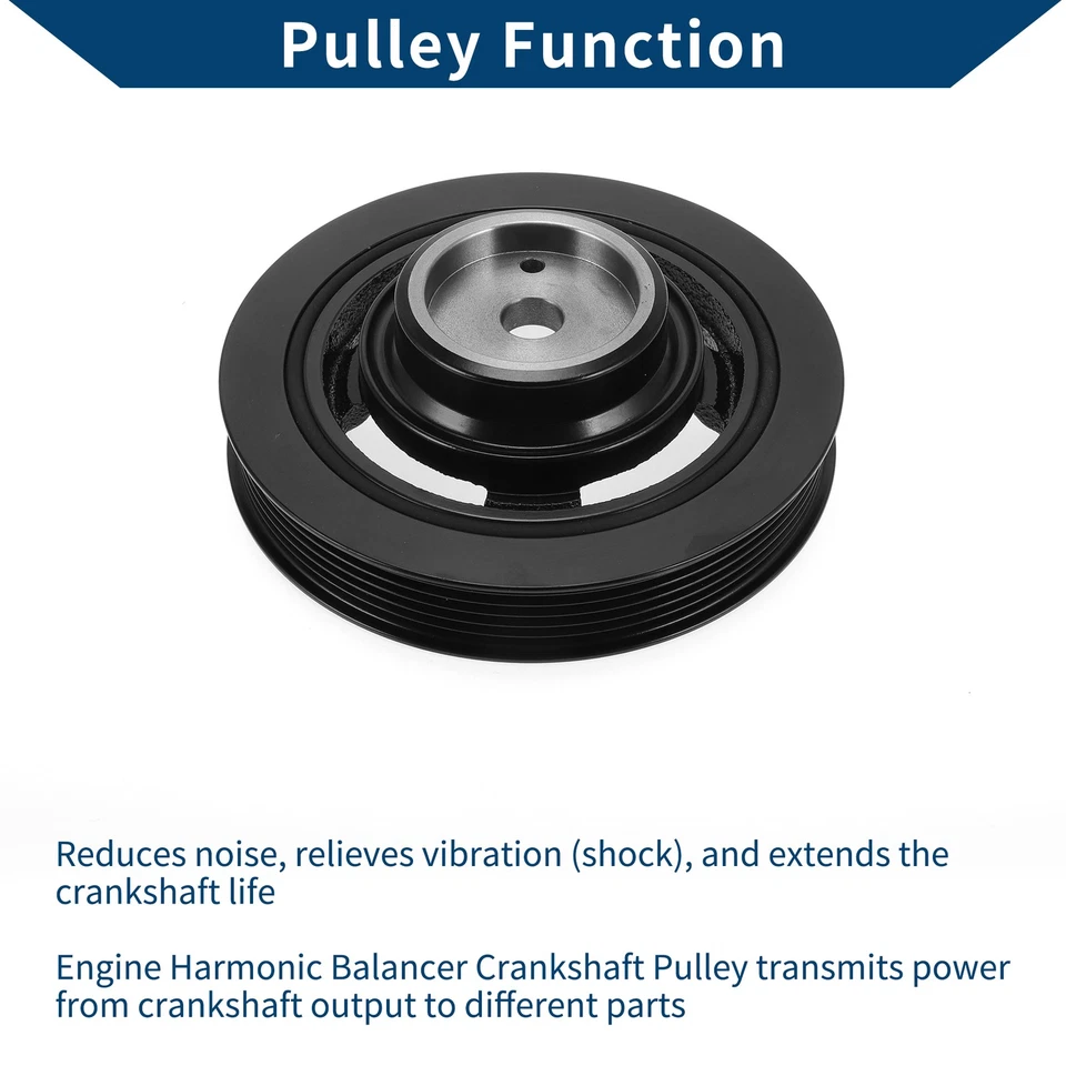 Engine Harmonic Balancer Crank Pulley for Hyundai Santa 6 Groove No.231243E010 Foto 4 de 4