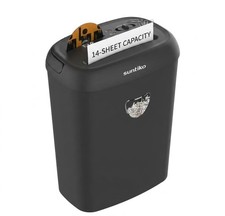 14 Sheet Cross Cut Paper Shredder P4 6.6 Gal Black