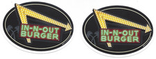 3 THREE Brand NEW IN N OUT BURGER NEON LIGHTS Bumper Stickers