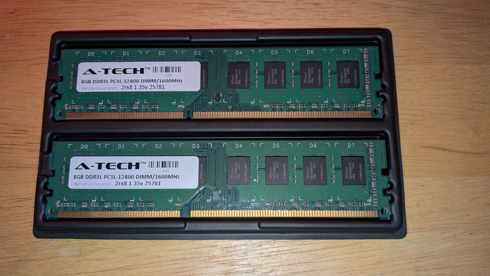 (2-Pack) A-Tech 8GB DDR3L-1600 PC3L-12800 1.35v 25781 Desktop RAM - Image 2 of 3