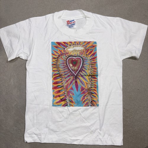 Vintage Art Graphic Youth Single Stitch T-Shirt Sz M 10-12