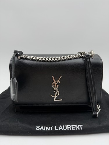 Saint Laurent YSL Sunset Medium Size Black With Silver