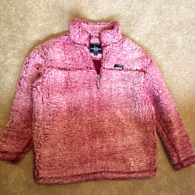 Boxercraft Magical Pink Sherpa Fleece 1/4 Zip Mock Neck Sweatshirt L
