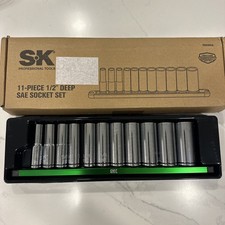Sk Tools 12 Drive 11 Piece 6 Point Sae Deep Chrome Superkrome - New Sk Tools 12 Drive 11 Piece 6 Point Sae Deep Chrome Superkrome - New