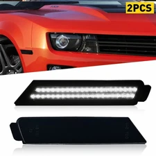 For 2010-15 Camaro Chevy Front Reflector White LED Side Marker Signal Lights EAH
