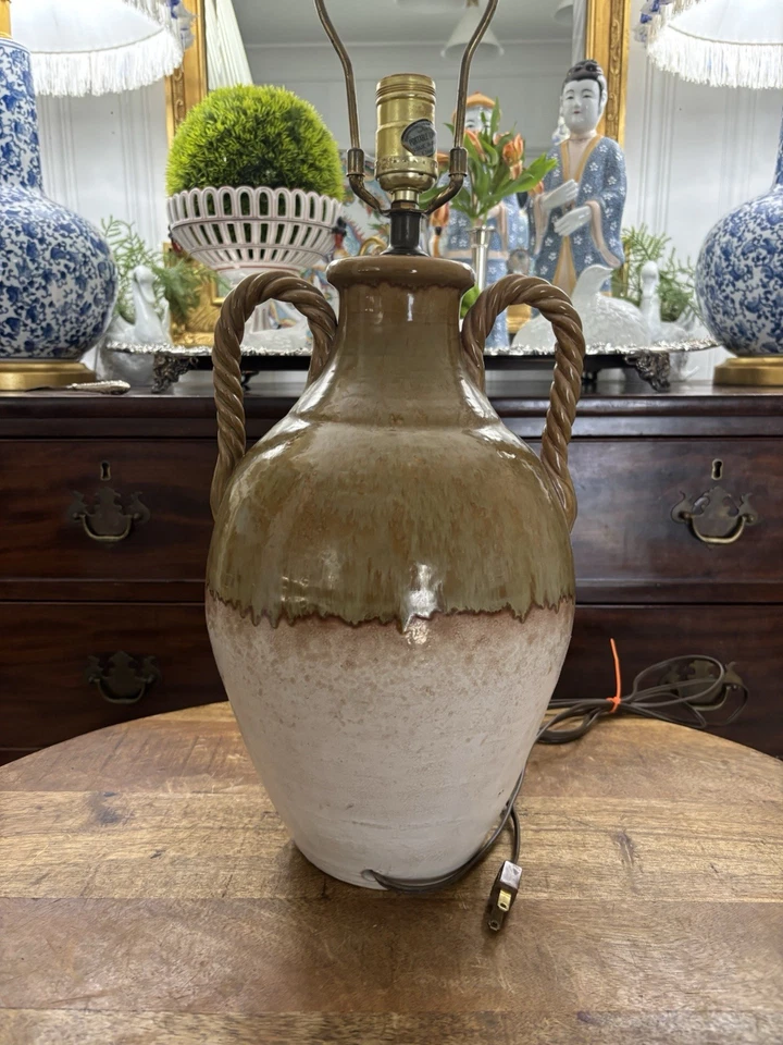 Lámpara dispensadora jarra aceite amor cerámica fea italiana vintage rústica colores naturales Foto 4 de 4