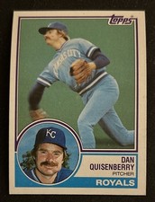 1983 Topps Dan Quisenberry Baseball Card #155 Royals Pitcher VG O/C