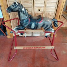 Rare Vintage Radio Flyer Bouncy Horse  Spring Ride On Rocking Horse Toy