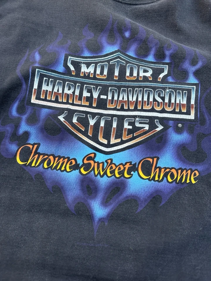 1993 Chrome Sweet Chrome ACME Harley Davidson XL - ULTRA RARE - Faded - Vtg 90s - image 2 of 4