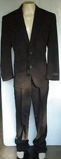 Mens two button Western Suit Black with pin stripes red or white NEW With Tags