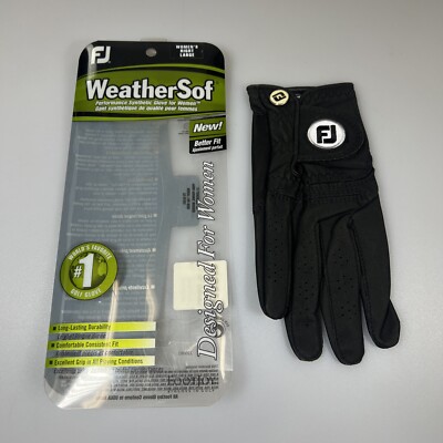Footjoy Golf WeatherSof Damen Golfhandschuh schwarz. Rechtshand groß