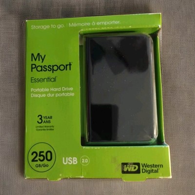 Western Digital Black My Passport Essential 250 GB USB 2.0 External Hard Drive