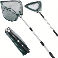 NNETM Ultra-Light Foldable Fishing Net with Telescopic Handle