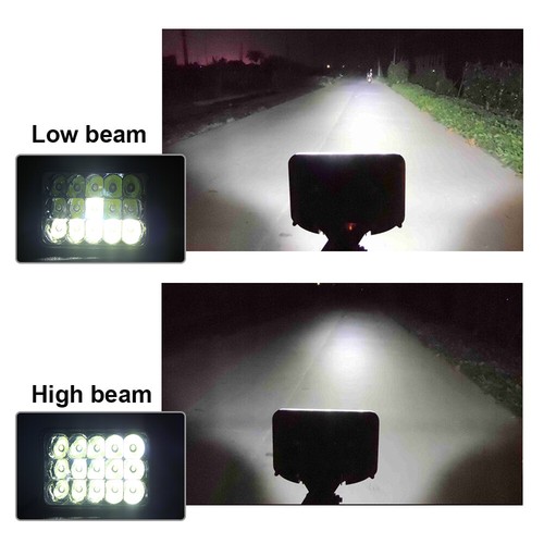 Chrome 4x6" LED Headlights Hi/Lo Sealed Beam For 1987-1990 Dodge Dakota Pickup - Bild 4 von 13