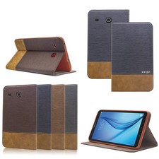Folio Leather Card Wallet Stand Cover Case for Samsung Galaxy Tab E 8.0 9.6 inch