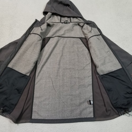 prAna Jacket Mens Large Gray Hooded Water Repellent Soft Shell Hiking Outdoors - Picture 7 of 21