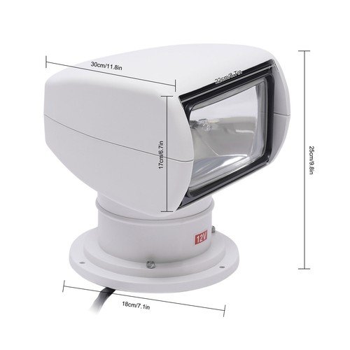 Lightweight Boat Remote Control Spotlight Multi-angle Lighting 100W - Picture 2 of 17