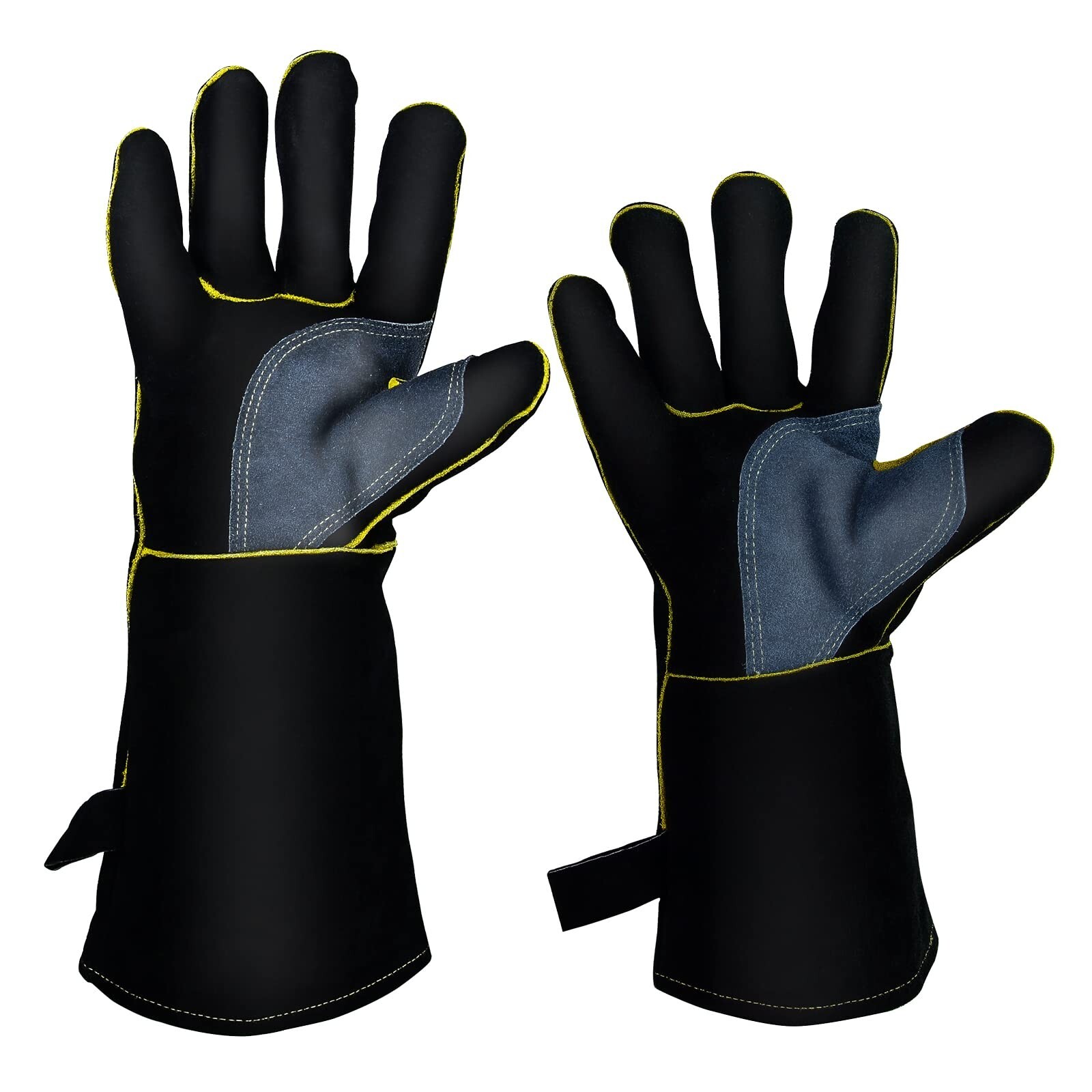 TRQWH Leather Forge Welding Gloves Heat Resistant Gloves for Welder Work Gloves