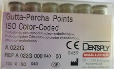 Dentsply Gutta Percha Points Size 40 ISO Color Coded Box of 120