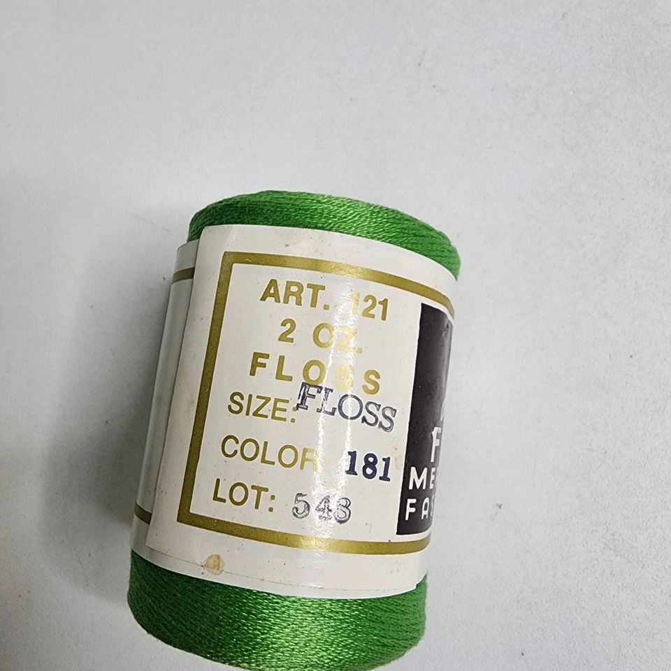 Lot Of 7 Lily Mercerized Weaving Handweaving Crochet 2oz Green Cotton 181 - Image 3 of 4