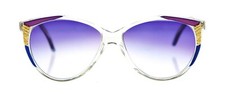 New GUCCI GG115 668 55mm Purple Crystal Sunglasses Vintage Old Stock Italy