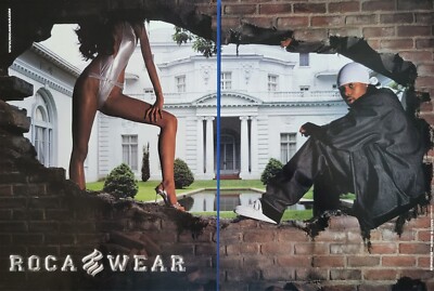 2001 VINTAGE 2 PAGE PRINT AD -  ROCA WEAR CLOTHING AD... WHITE MANSION URBAN